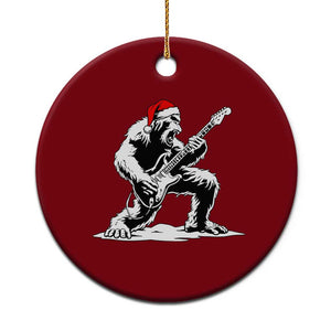 Funny Bigfoot Guitar Ceramic Ornament Rock and Roll Xmas TS14 1pc Red Print Your Wear