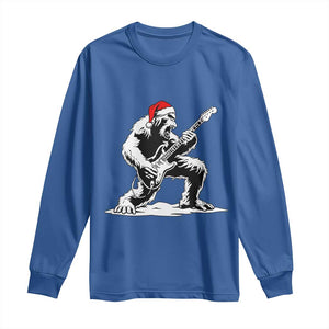 Funny Bigfoot Guitar Long Sleeve Shirt Rock and Roll Christmas TS14 Royal Blue Print Your Wear
