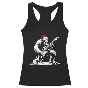 Funny Bigfoot Guitar Racerback Tank Top Rock and Roll Christmas TS14 Black Print Your Wear