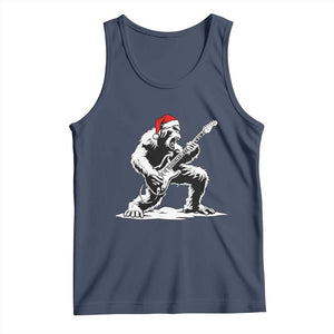 Funny Bigfoot Guitar Tank Top Rock and Roll Christmas TS14 Navy Print Your Wear