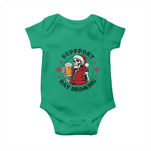 Funny Skeleton Beer Christmas Baby Onesie Support Day Drinking TS14 Irish Green Print Your Wear
