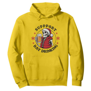Funny Skeleton Beer Christmas Hoodie Support Day Drinking TS14 Daisy Print Your Wear