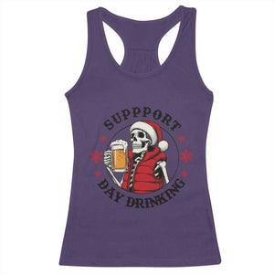 Funny Skeleton Beer Christmas Racerback Tank Top Support Day Drinking TS14 Purple Print Your Wear