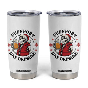 Funny Skeleton Beer Christmas Tumbler Cup Support Day Drinking TS14 White Print Your Wear