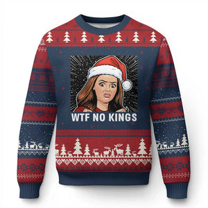 No Kings Ugly Christmas Sweater Funny Doll Face Meme Xmas TS14 Navy Red Print Your Wear