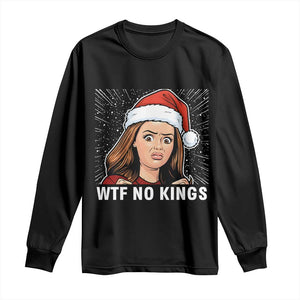 No Kings Long Sleeve Shirt Funny Doll Face Meme Christmas TS14 Black Print Your Wear