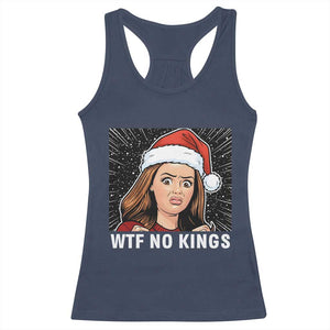 No Kings Racerback Tank Top Funny Doll Face Meme Christmas TS14 Navy Print Your Wear
