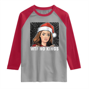 No Kings Raglan Shirt Funny Doll Face Meme Christmas TS14 Sport Gray Red Print Your Wear