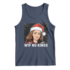 No Kings Tank Top Funny Doll Face Meme Christmas TS14 Navy Print Your Wear