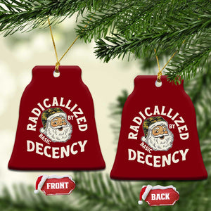 Funny Santa Camo Xmas Ceramic Ornament Radicalized By Basic Decency TS14 Print Your Wear