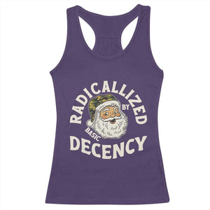 Funny Santa Camo Christmas Racerback Tank Top Radicalized By Basic Decency TS14 Purple Print Your Wear