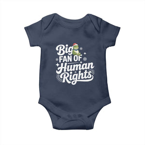 Resist Frog Christmas Baby Onesie Big Fan Of Human Rights Political Meme TS14 Navy Print Your Wear