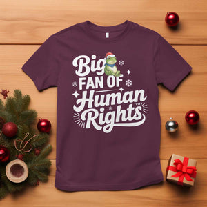 Resist Frog Christmas T Shirt Big Fan Of Human Rights Political Meme TS14 Maroon Print Your Wear