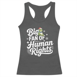Resist Frog Christmas Racerback Tank Top Big Fan Of Human Rights Political Meme TS14 Dark Heather Print Your Wear