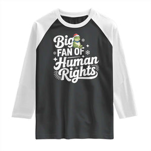 Resist Frog Christmas Raglan Shirt Big Fan Of Human Rights Political Meme TS14 Black White Print Your Wear