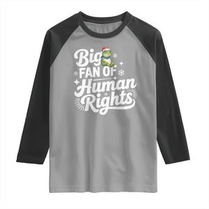 Resist Frog Christmas Raglan Shirt Big Fan Of Human Rights Political Meme TS14 Sport Gray Black Print Your Wear