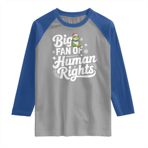 Resist Frog Christmas Raglan Shirt Big Fan Of Human Rights Political Meme TS14 Sport Gray Royal Print Your Wear