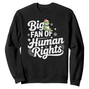 Resist Frog Christmas Sweatshirt Big Fan Of Human Rights Political Meme TS14 Black Print Your Wear