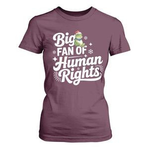 Resist Frog Christmas T Shirt For Women Big Fan Of Human Rights Political Meme TS14 Maroon Print Your Wear