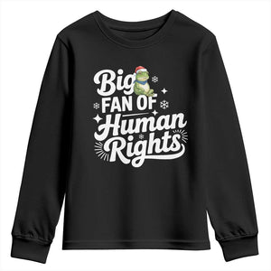 Resist Frog Christmas Youth Sweatshirt Big Fan Of Human Rights Political Meme TS14 Black Print Your Wear