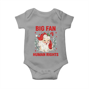 Funny Santa Christmas Baby Onesie Big Fan Of Human Rights TS14 Sport Gray Print Your Wear