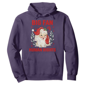 Funny Santa Christmas Hoodie Big Fan Of Human Rights TS14 Purple Print Your Wear