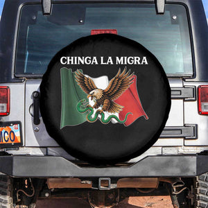 Immigration Rights Protest Spare Tire Cover Chinga La Migra Anti Fascism TS14 No hole Black Print Your Wear