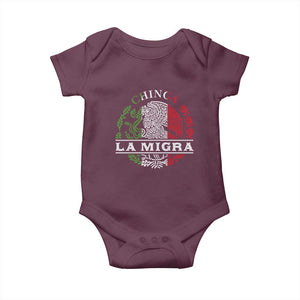Chinga La Migra Baby Onesie Immigration Rights Anti Fascism Protest TS14 Maroon Print Your Wear