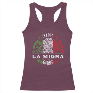 Chinga La Migra Racerback Tank Top Immigration Rights Anti Fascism Protest TS14 Maroon Print Your Wear