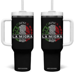Chinga La Migra Tumbler With Handle Immigration Rights Anti Fascism Protest TS14 One Size: 40 oz Black Print Your Wear