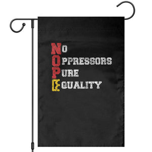 No Kings Garden Flag No Oppressors Pure Equality TS14 Black Print Your Wear