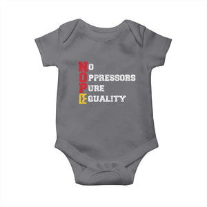 No Kings Baby Onesie No Oppressors Pure Equality TS14 Charcoal Print Your Wear