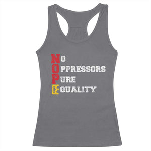 No Kings Racerback Tank Top No Oppressors Pure Equality TS14 Charcoal Print Your Wear