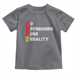 No Kings Toddler T Shirt No Oppressors Pure Equality TS14 Charcoal Print Your Wear