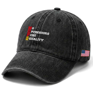 No Kings Washed Cotton Baseball Cap No Oppressors Pure Equality TS14 Print Your Wear