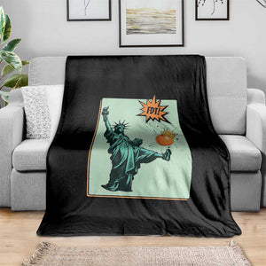 No Kings Throw Blanket Statue of Liberty Political Protest TS14 Print Your Wear