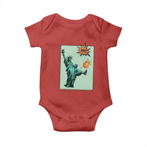 No Kings Baby Onesie Statue of Liberty Political Protest TS14 Red Print Your Wear