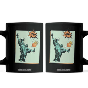 No Kings Coffee Mug Statue of Liberty Political Protest TS14 Black Print Your Wear