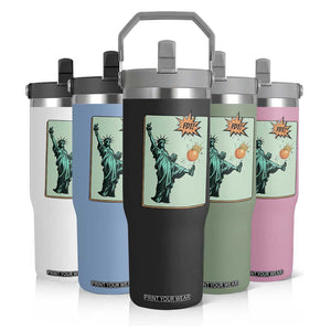 No Kings Flip Straw Tumbler Statue of Liberty Political Protest TS14 Print Your Wear
