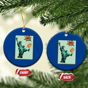 No Kings Ceramic Ornament Statue of Liberty Political Protest TS14 1pc Blue Print Your Wear