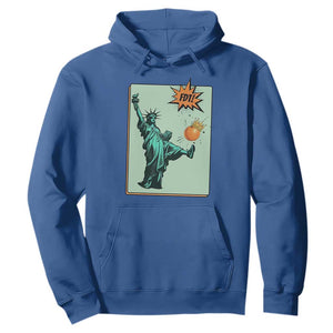 No Kings Hoodie Statue of Liberty Political Protest TS14 Royal Blue Print Your Wear