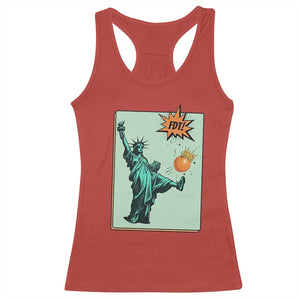 No Kings Racerback Tank Top Statue of Liberty Political Protest TS14 Red Print Your Wear