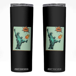 No Kings Skinny Tumbler Statue of Liberty Political Protest TS14 Black Print Your Wear
