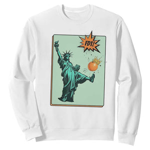 No Kings Sweatshirt Statue of Liberty Political Protest TS14 White Print Your Wear