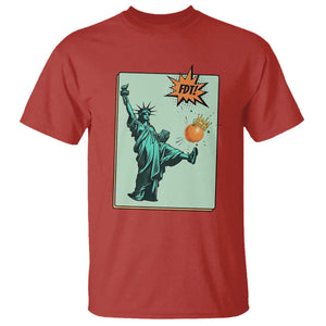 No Kings T Shirt Statue of Liberty Political Protest TS14 Red Print Your Wear