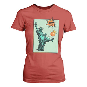 No Kings T Shirt For Women Statue of Liberty Political Protest TS14 Red Print Your Wear