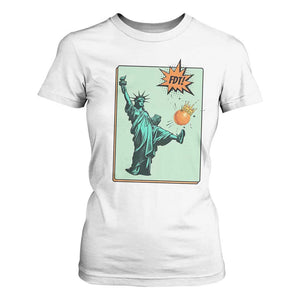 No Kings T Shirt For Women Statue of Liberty Political Protest TS14 White Print Your Wear