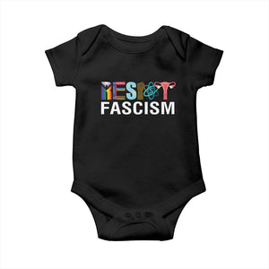 Resist Fascism Protest Baby Onesie Anti Trump Political Activist TS14 Black Print Your Wear