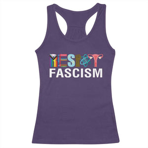 Resist Fascism Protest Racerback Tank Top Anti Trump Political Activist TS14 Purple Print Your Wear