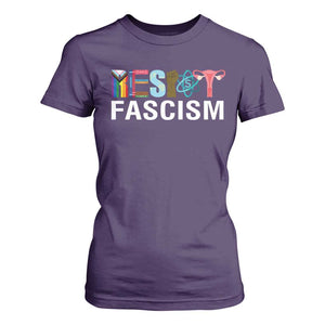 Resist Fascism Protest T Shirt For Women Anti Trump Political Activist TS14 Purple Print Your Wear